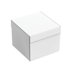 Elegant White Square Box for Gifts and Keepsakes, Perfect for Any Occasion on transparent background