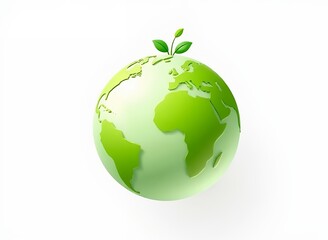 Obraz premium Eco-Friendly Apple Logo on a Globe