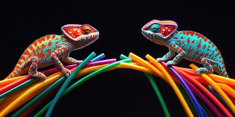 colorful chameleon
