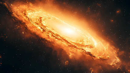 Vibrant celestial galaxy cosmic space illustration