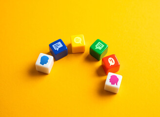 Conversation between people. Exchange of remarks and information. Chatting with the opposite sex. Social engagement. Flow of conversation between individuals in various settings.