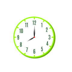8 o'clock flat icon isolated on white