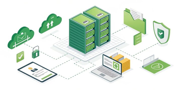 Secure Document Management System with File Organization and Green Theme