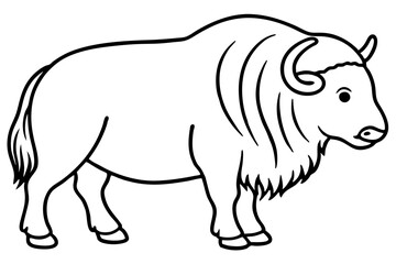 Fototapeta premium Minimalist Musk Ox Vector