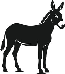 Vector silhouette of a mule