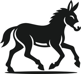 Vector silhouette of a mule