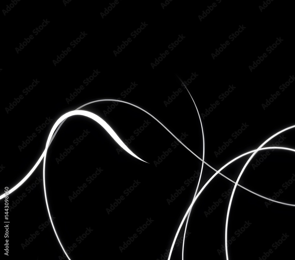 Aufkleber Elegant Arches, White Curves, Minimalist Design. Flowing Lines Create Graceful Patterns. Modern Abstraction Against Dark Backdrop. Simplicity Evokes Purity, Movement, And Artistic Sophistication.