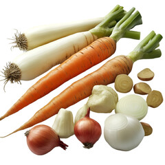 "Bunch of Carrots, Onions, and Radishes – Organic Vegetables on Wooden Table. colorful vegetables closeup, root veggies photography, natural food on wood, garden fresh vegetables, vegetable still life