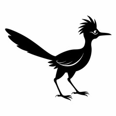 Black Silhouette Roadrunner Icon