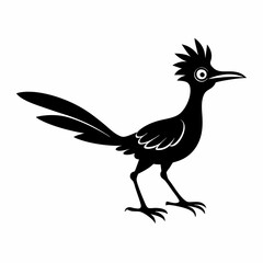 Black Silhouette Roadrunner Icon