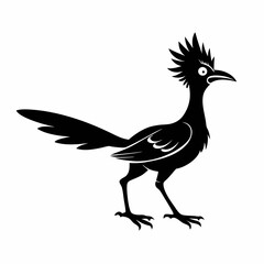 Fototapeta premium Black Silhouette Roadrunner Icon