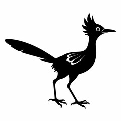 Black Silhouette Roadrunner Icon