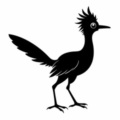 Black Silhouette Roadrunner Icon