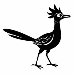 Fototapeta premium Black Silhouette Roadrunner Icon