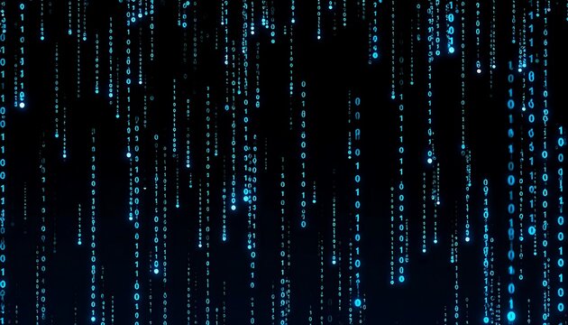 Digital code falling, dark background, matrix effect, graphic design,coding, falling, futuristic, motion, abstract, technology, background, animation, binary, code, confetti, cyberspace, 