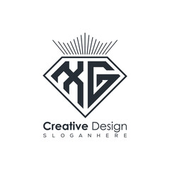 Luxury Initial Letter Monogram in Pentagon Diamond Shape with Royal Crown for Premium Branding & High-End Logo Design
