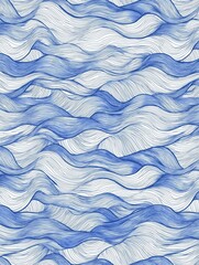 Obraz premium Seamless pattern of wavy lines in a light blue color. the lines are arranged in a repeating pattern, creating a sense of depth and movement.