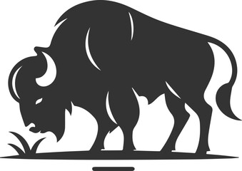 Vector animal bison silhouette