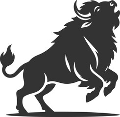 Vector animal bison silhouette