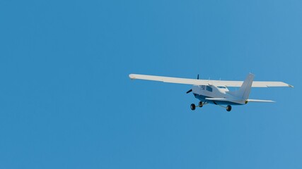 airplane in the blue sky