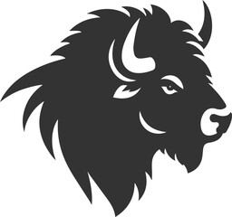 Vector animal bison silhouette