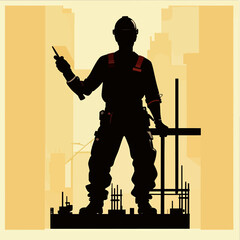 Construction_Worker_Silhouette_Against_Cityscape_Illustration_Hard_Hat_Safety_Gear_Construction_Site_Safety_Building_Industry_Worker_Profile_Yellow_Background