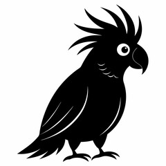 Cockatoo Silhouette Vector Graphic