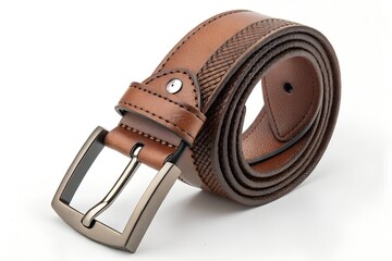 leather belt isolated on white background