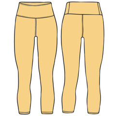 khaki women legging mockup