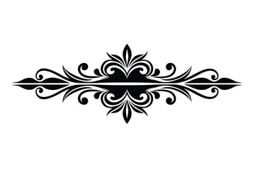 horizontally symmetrical decorative element.