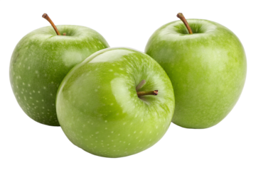 green apples isolated on white
