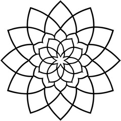 Obraz premium Decorative Mandala Outline Vector