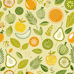 Contemporary minimalist art seamless pattern