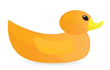 Yellow rubber duck. vector illustration