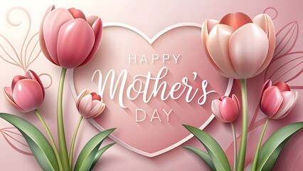Celebrating love and appreciation with vibrant tulips for Mother's Day in a warm, inviting style