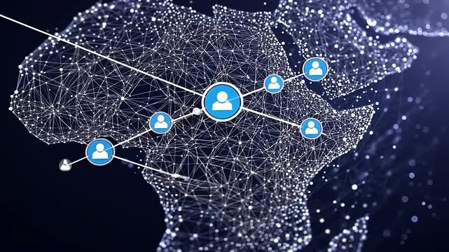 Network connecting people across the African continent