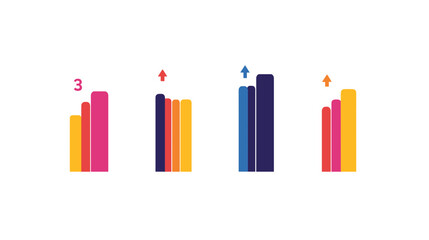 Colorful Bar Chart Showing Upward Trend Data Visualization
