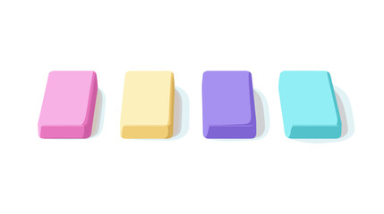 Pastel Colored Blocks on White Background