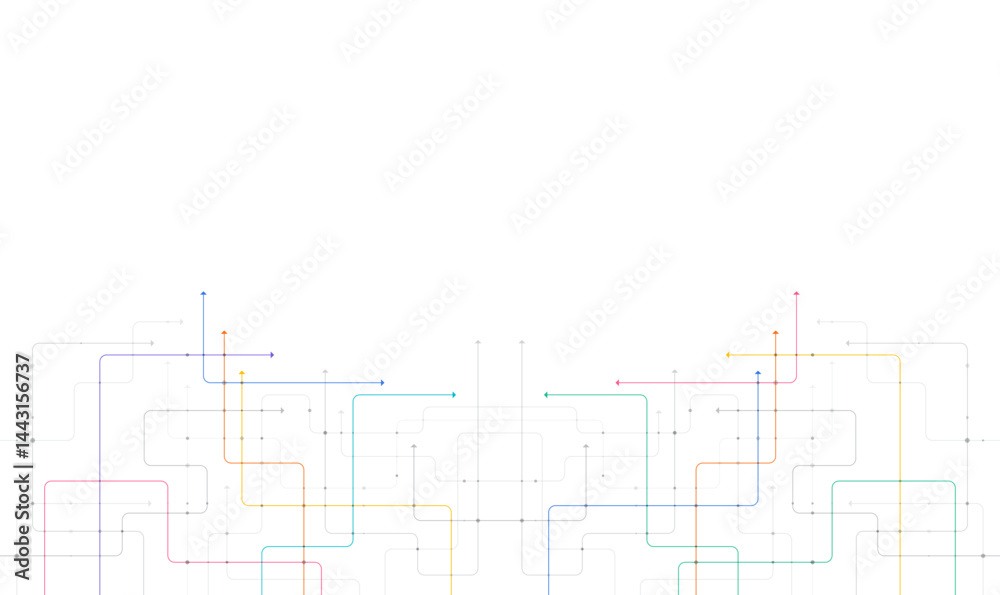 Wall mural digital technology background. concept with technology line. circuit board background technology