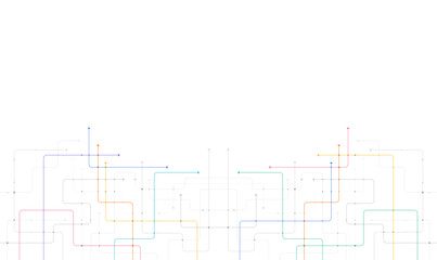 Digital technology background. Concept with technology line. Circuit board background technology