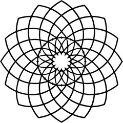 Obraz premium Elegant Infinity Mandala Line Art Design