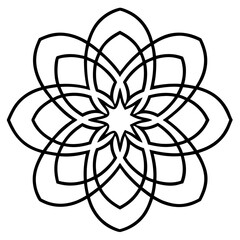 Elegant Infinity Mandala Line Art Design