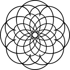 Obraz premium Elegant Infinity Mandala Line Art Design