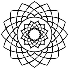 Elegant Infinity Mandala Line Art Design