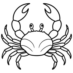 Elegant One-Line Crab Vector Design