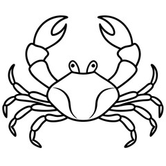Elegant One-Line Crab Vector Design