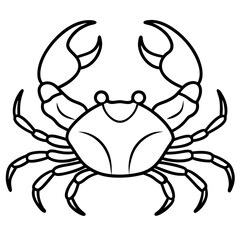 Elegant One-Line Crab Vector Design