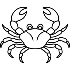 Elegant One-Line Crab Vector Design