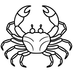 Elegant One-Line Crab Vector Design