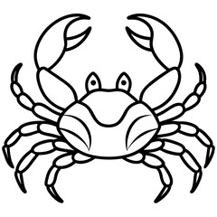 Elegant One-Line Crab Vector Design